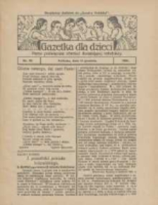 Gazetka dla Dzieci: pismo poświęcone również dorastającej młodzieży: bezpłatny dodatek do "Gazety Polskiej" 1928.12.13 Nr50