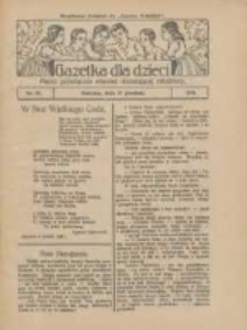 Gazetka dla Dzieci: pismo poświęcone również dorastającej młodzieży: bezpłatny dodatek do "Gazety Polskiej" 1928.12.27 Nr52