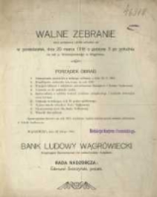 Bank Ludowy Wągrówiecki eingetragene Genossenschaft mit unbeschränkter Haftpflicht