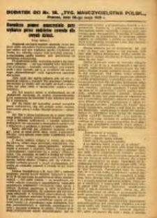 Tygodnik Nauczycielstwa Polskiego organ Związku Dzielnicowego Stowarzyszeń Nauczycieli Polaków. R.3 1921 nr18 dodatek