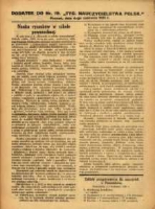 Tygodnik Nauczycielstwa Polskiego organ Związku Dzielnicowego Stowarzyszeń Nauczycieli Polaków. R.3 1921 nr19 dodatek