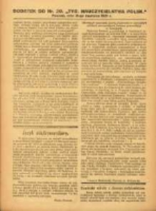 Tygodnik Nauczycielstwa Polskiego organ Związku Dzielnicowego Stowarzyszeń Nauczycieli Polaków. R.3 1921 nr20 dodatek
