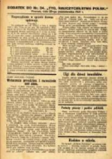 Tygodnik Nauczycielstwa Polskiego organ Związku Dzielnicowego Stowarzyszeń Nauczycieli Polaków. R.3 1921 nr34 dodatek