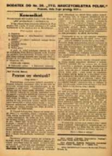 Tygodnik Nauczycielstwa Polskiego organ Związku Dzielnicowego Stowarzyszeń Nauczycieli Polaków. R.3 1921 nr38 dodatek