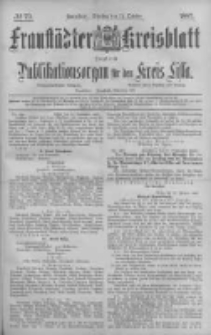 Fraust&auml;dter Kreisblatt. 1887.10.11 Nr79