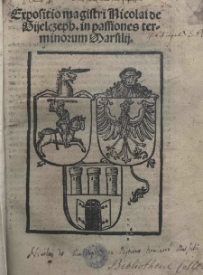Expositio magistri Nicolai de Giielczeph in passiones terminorum Marsilij