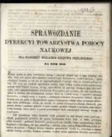 Sprawozdanie Dyrekcyi Towarzystwa Pomocy Naukowej dla Młodzieży Wielkiego Księstwa Poznańskiego za rok 1859