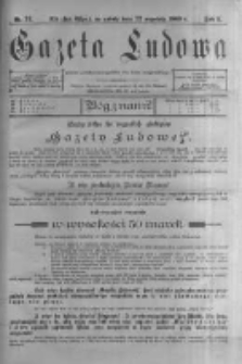 Gazeta Ludowa: pismo polsko-ewangelickie dla ludu mazurskiego. 1900.09.22 R.5 nr72