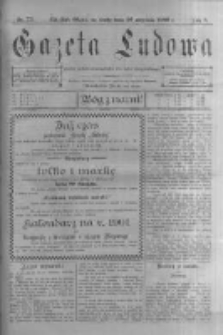 Gazeta Ludowa: pismo polsko-ewangelickie dla ludu mazurskiego. 1900.09.26 R.5 nr73