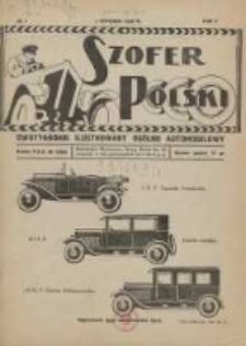Szofer Polski: dwutygodnik ilustrowany og&oacute;lno automobilowy 1926.01.01 R.2 Nr1