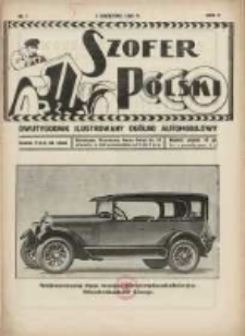 Szofer Polski: dwutygodnik ilustrowany ogólno automobilowy 1926.04.01 R.2 Nr7