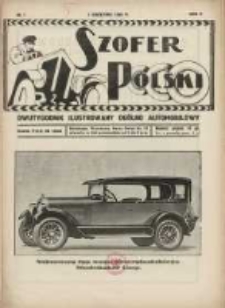 Szofer Polski: dwutygodnik ilustrowany og&oacute;lno automobilowy 1926.04.01 R.2 Nr7