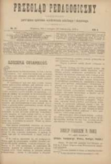 Przegląd Pedagogiczny:czasopismo poświęcone sprawom wychowania szkolnego i domowego 1887.11.01(10.20) R.6 Nr21