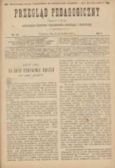 Przegląd Pedagogiczny:czasopismo poświęcone sprawom wychowania szkolnego i domowego 1887.12.15(03) R.6 Nr24