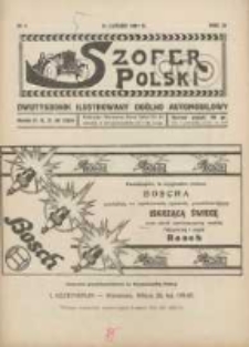 Szofer Polski: dwutygodnik ilustrowany og&oacute;lno automobilowy 1927.02.15 R.3 Nr4