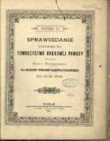 Sprawozdanie Dyrekcyi Towarzystwa Naukowej Pomocy imienia Karola Marcinkowskiego dla Młodzieży Wielkiego Księstwa Poznańskiego za rok 1891