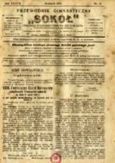 Przewodnik Gimnastyczny "Sokół": organ Związku Polskich Gimnastycznych Towarzystw Sokolich we Lwowie 1920.12 R.37 Nr12