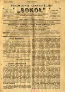 Przewodnik Gimnastyczny "Sokół": organ Związku Polskich Gimnastycznych Towarzystw Sokolich we Lwowie 1919.04 R.36 Nr4