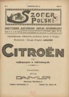 Szofer Polski: dwutygodnik ilustrowany og&oacute;lno automobilowy 1927.04.01 R.3 Nr7