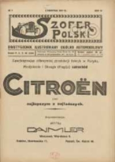 Szofer Polski: dwutygodnik ilustrowany ogólno automobilowy 1927.04.01 R.3 Nr7