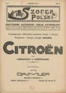 Szofer Polski: dwutygodnik ilustrowany ogólno automobilowy 1927.06.01 R.3 Nr11