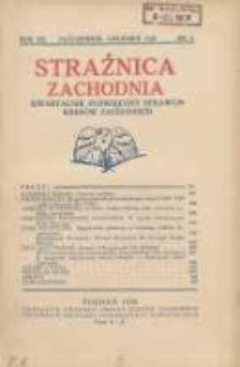 Strażnica Zachodnia: kwartalnik poświęcony sprawom Kresów Zachodnich 1928 październik/grudzień R.7 Nr4