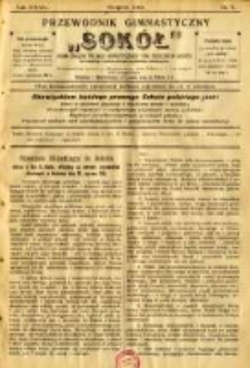 Przewodnik Gimnastyczny "Sokół": organ Związku Polskich Gimnastycznych Towarzystw Sokolich w Austryi 1918.08 R.35 Nr8