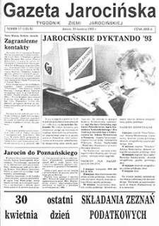Gazeta Jarocińska 1993.04.30 Nr17(135)
