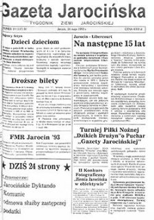 Gazeta Jarocińska 1993.05.14 Nr19(137)
