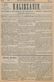 Kaliszanin: gazeta miasta Kalisza i jego okolic 1878.02.05 Nr11