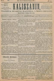 Kaliszanin: gazeta miasta Kalisza i jego okolic 1878.02.05 Nr11