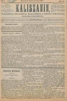 Kaliszanin: gazeta miasta Kalisza i jego okolic 1878.02.12 Nr13