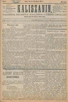 Kaliszanin: gazeta miasta Kalisza i jego okolic 1878.03.22 Nr24