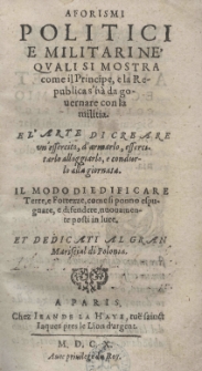 Aforismi politici e militari