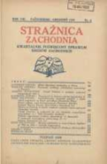 Strażnica Zachodnia: kwartalnik poświęcony sprawom Kres&oacute;w Zachodnich 1929 październik/grudzień R.8 Nr4