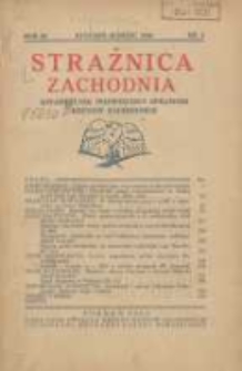 Strażnica Zachodnia: kwartalnik poświęcony sprawom Kresów Zachodnich 1930 styczeń/marzec R.9 Nr1