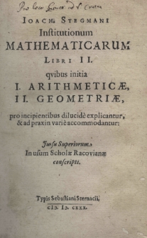 Institutionum mathematicarum libri II
