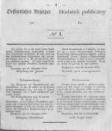 Oeffentlicher Anzeiger zum Amtsblatt No.1 der Königl. Preuss. Regierung zu Bromberg. 1840