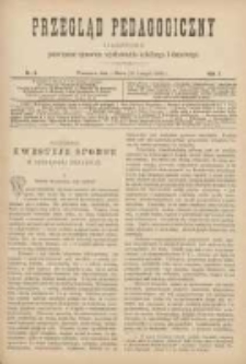 Przegląd Pedagogiczny:czasopismo poświęcone sprawom wychowania szkolnego i domowego 1888.03.01(02.18) R.7 Nr5