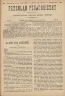 Przegląd Pedagogiczny:czasopismo poświęcone sprawom wychowania szkolnego i domowego 1888.12.01(11.19) R.7 Nr23