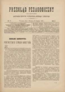 Przegląd Pedagogiczny:czasopismo poświęcone sprawom wychowania szkolnego i domowego 1889.09.01(08.20) R.8 Nr17