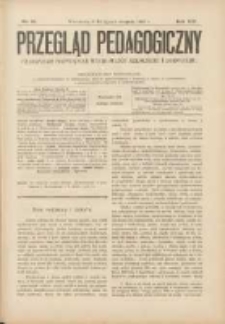 Przegląd Pedagogiczny:czasopismo poświęcone sprawom wychowania szkolnego i domowego 1902.08.01(07.19) R.21 Nr15