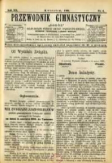 Przewodnik Gimnastyczny "Sokół": organ Związku Polskich Gimnastycznych Towarzystw Sokolich 1900.04 R.20 Nr4