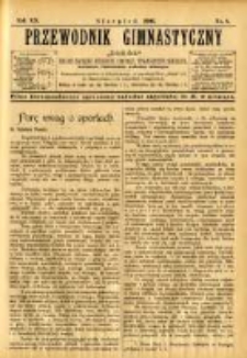 Przewodnik Gimnastyczny "Sokół": organ Związku Polskich Gimnastycznych Towarzystw Sokolich 1900.08 R.20 Nr8