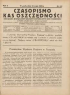 Czasopismo Kas Oszczędności: miesięcznik poświęcony sprawom Komunalnych Kas Oszczędności: organ urzędowy i publikacyjny Komunalnego Związku Kredytowego i Komunalnego Banku Kredytowego w Poznaniu 1929.05.16 R.4 Nr5/6