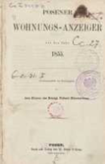 Posener Wohnungs-Anzeiger auf das Jahr 1855