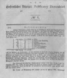 Oeffentlicher Anzeiger zum Amtsblatt No.1 der K&ouml;nigl. Preuss. Regierung zu Bromberg. 1841