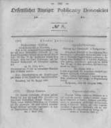 Oeffentlicher Anzeiger zum Amtsblatt No.8 der K&ouml;nigl. Preuss. Regierung zu Bromberg. 1841