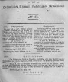 Oeffentlicher Anzeiger zum Amtsblatt No.15 der K&ouml;nigl. Preuss. Regierung zu Bromberg. 1841