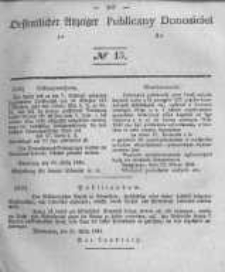 Oeffentlicher Anzeiger zum Amtsblatt No.15 der Königl. Preuss. Regierung zu Bromberg. 1841